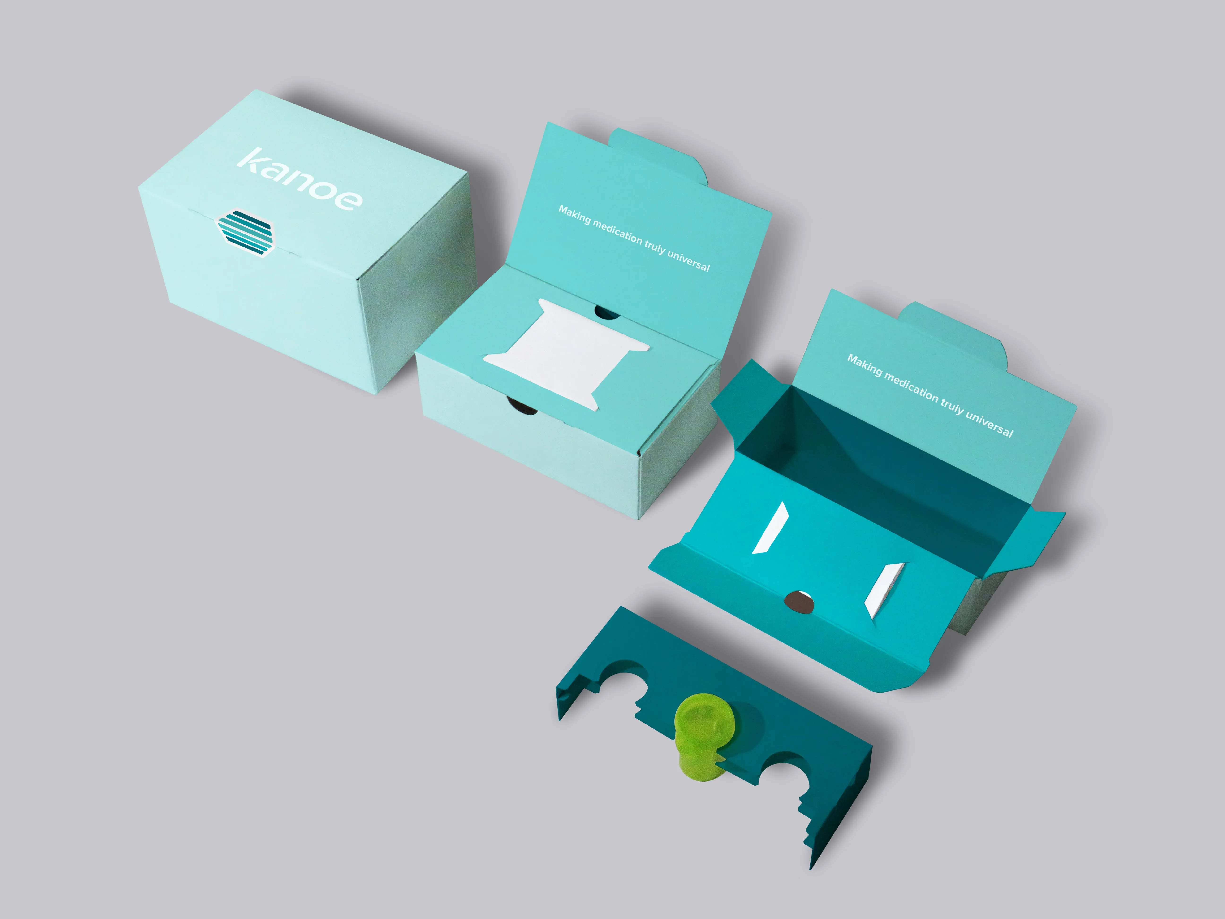 Kanoe medication packaging showing the carton, instructions and bottle insert.